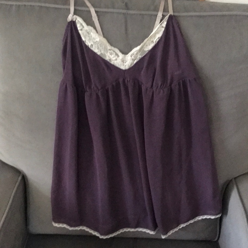 VS Sheer Plum & Cream Babydoll